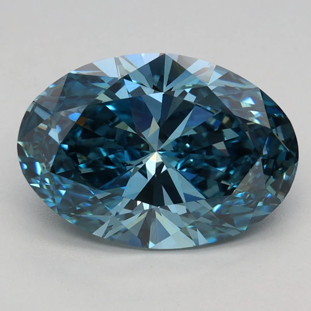 Oval 2.58ct Fancy Vivid Blue