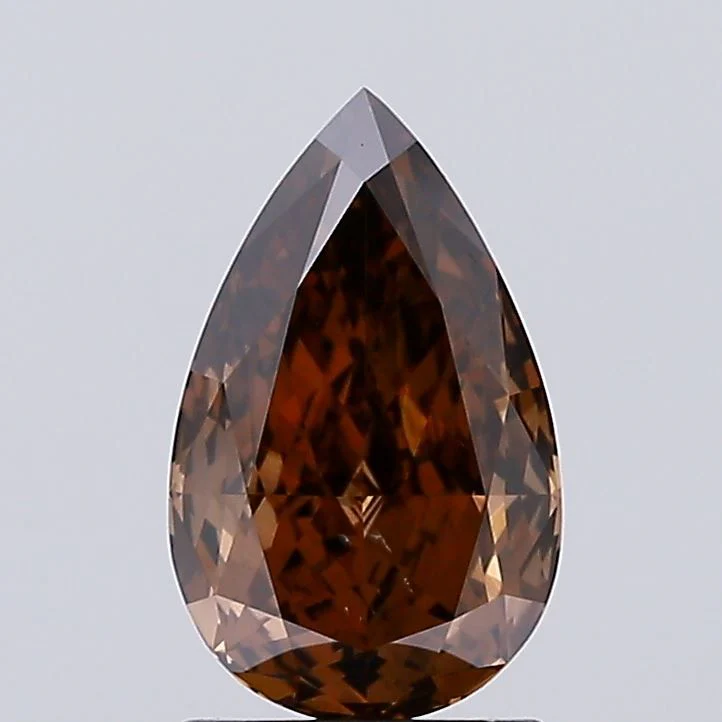Pear 1.42ct Fancy Deep Brown