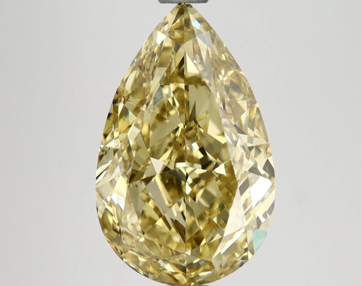 Pear 3.76ct Fancy Intense Yellow