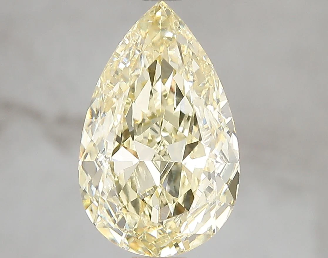 Pear 3.03ct Fancy Intense Yellow