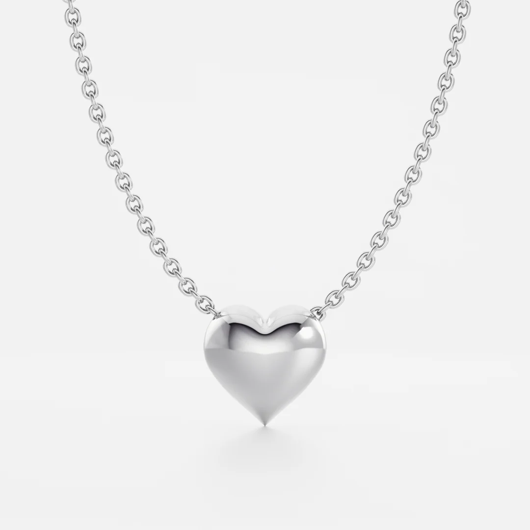 The Adeline Contour Heart Necklace - Image 5