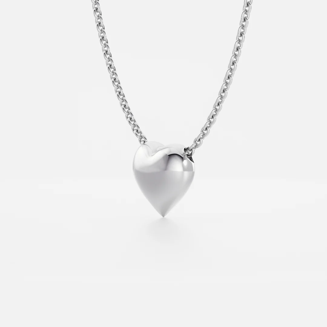 The Adeline Contour Heart Necklace - Image 8