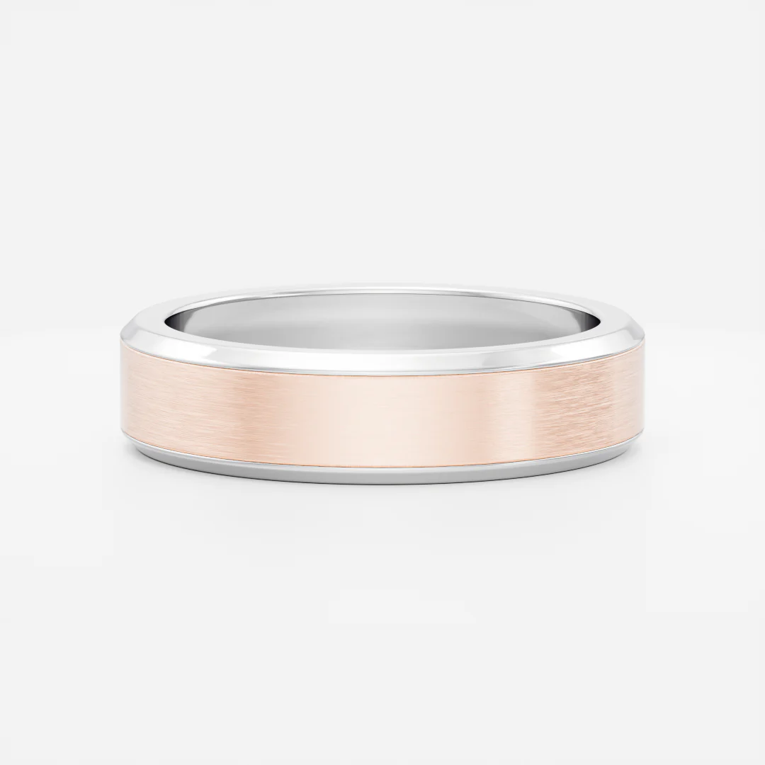 The Adonis Ring - Round Brilliant Inlay Brushed Men's Ceremonial Band - Image 13