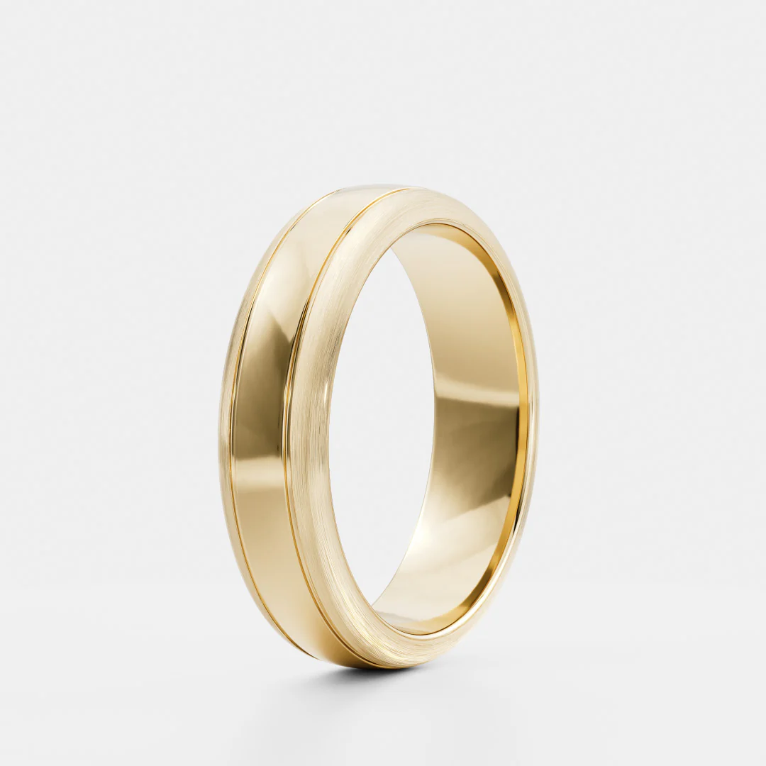 The Adrian Ring - Double Groove Men's Ceremonial Band - Image 5