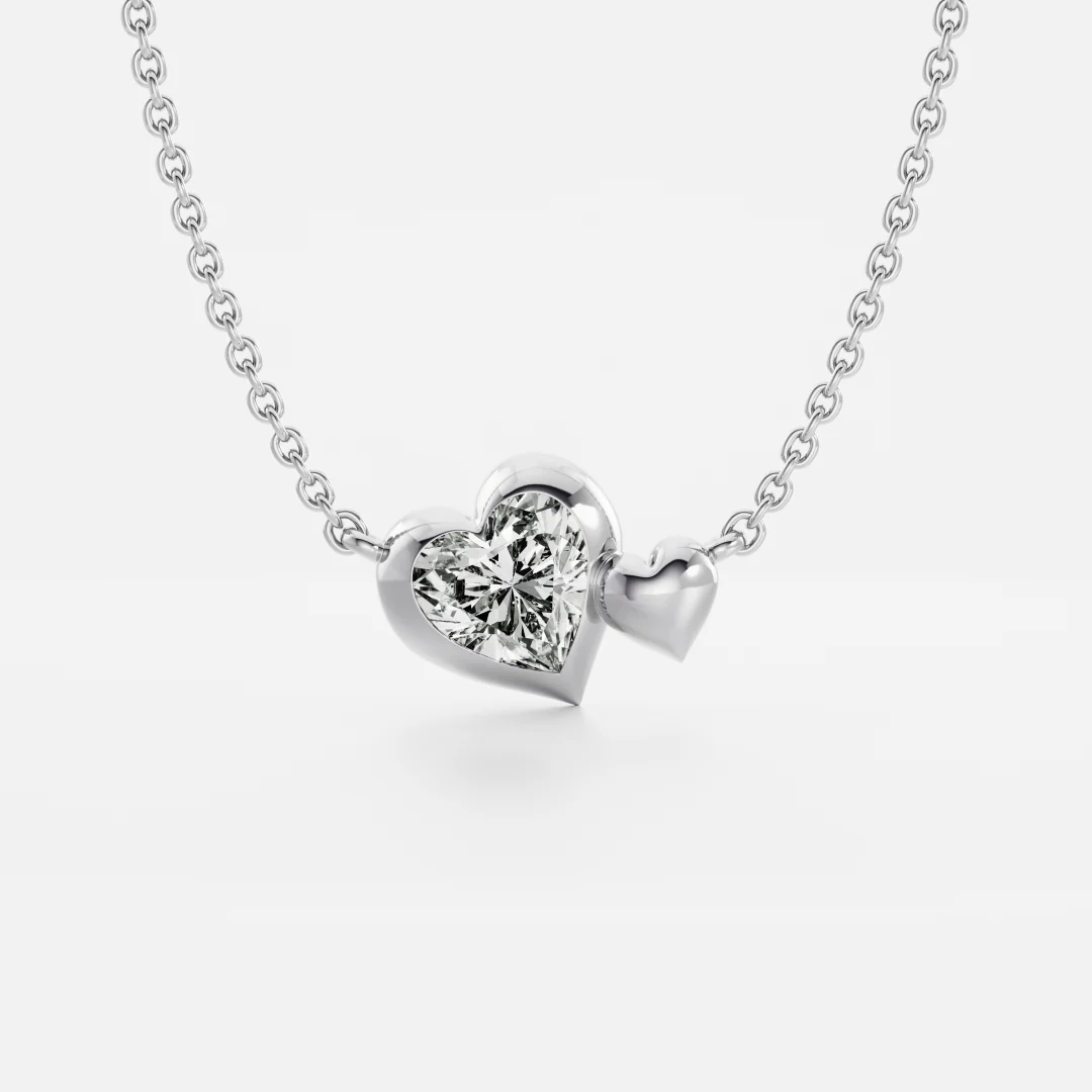 The Arabella Toi et Moi Heart Necklace - Image 5