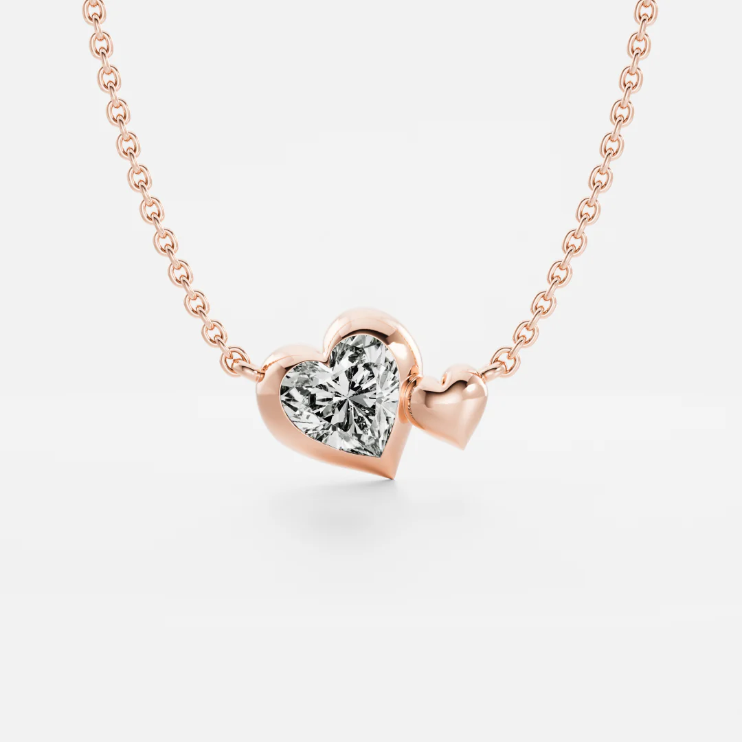 The Arabella Toi et Moi Heart Necklace - Image 6