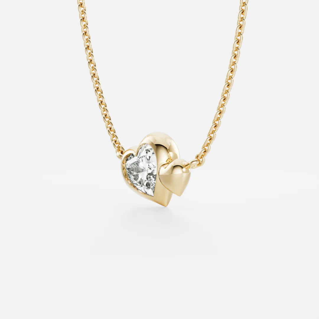 The Arabella Toi et Moi Heart Necklace - Image 7