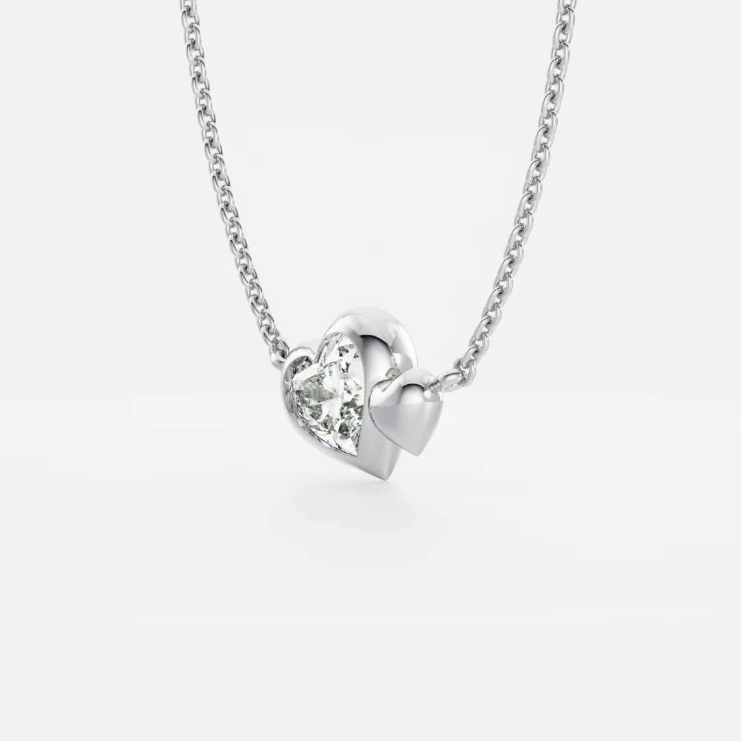 The Arabella Toi et Moi Heart Necklace - Image 8