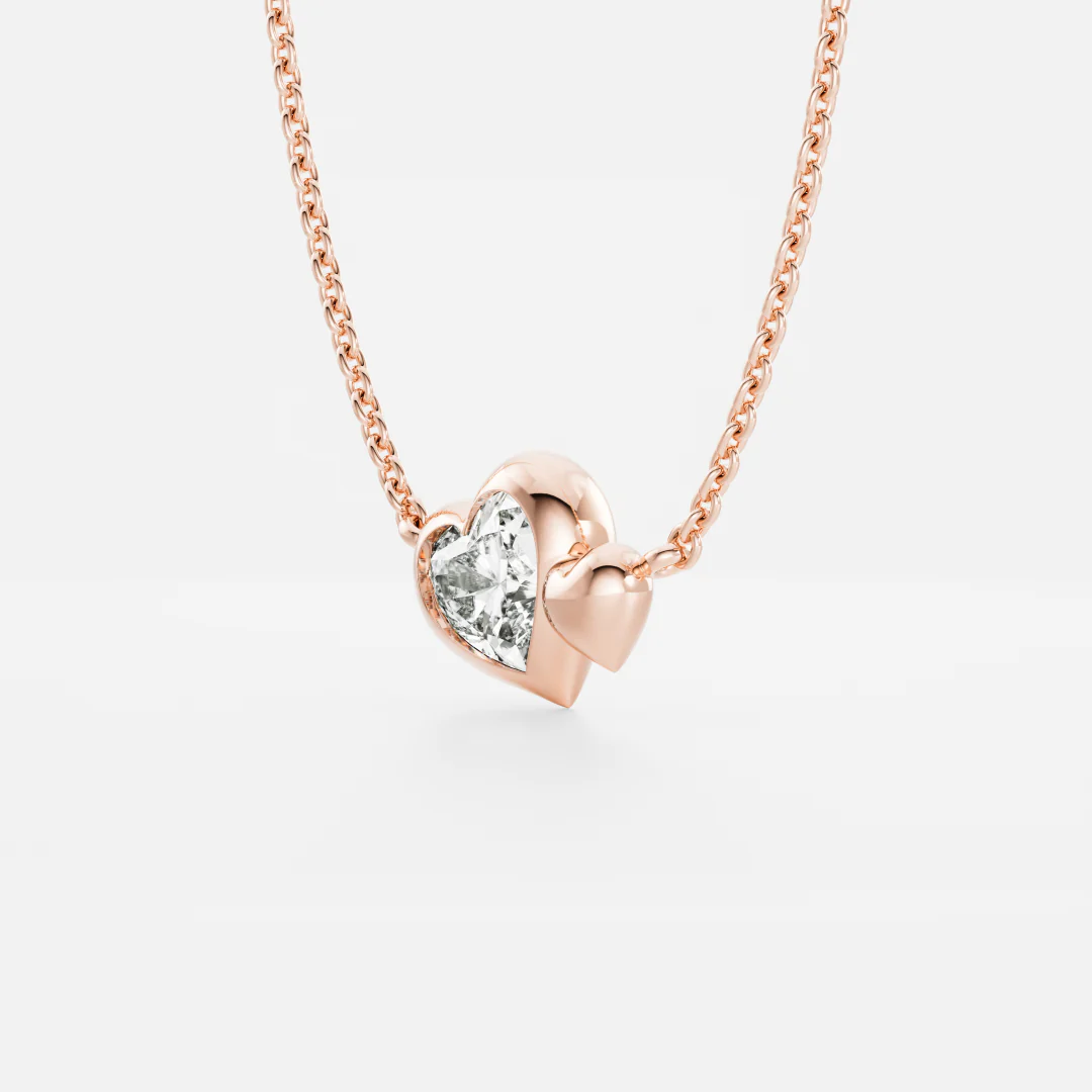 The Arabella Toi et Moi Heart Necklace - Image 9