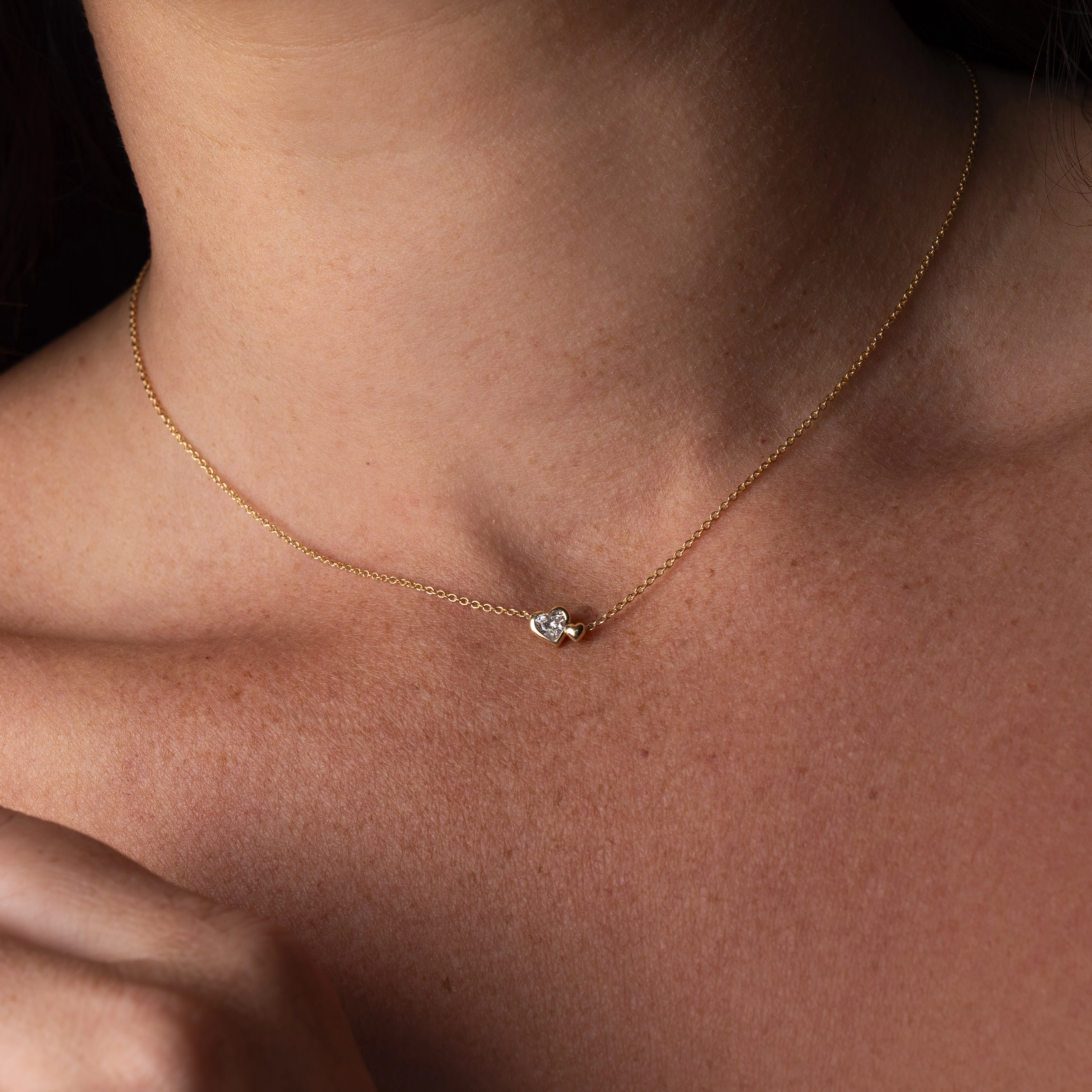 The Arabella Toi et Moi Heart Necklace - Image 3