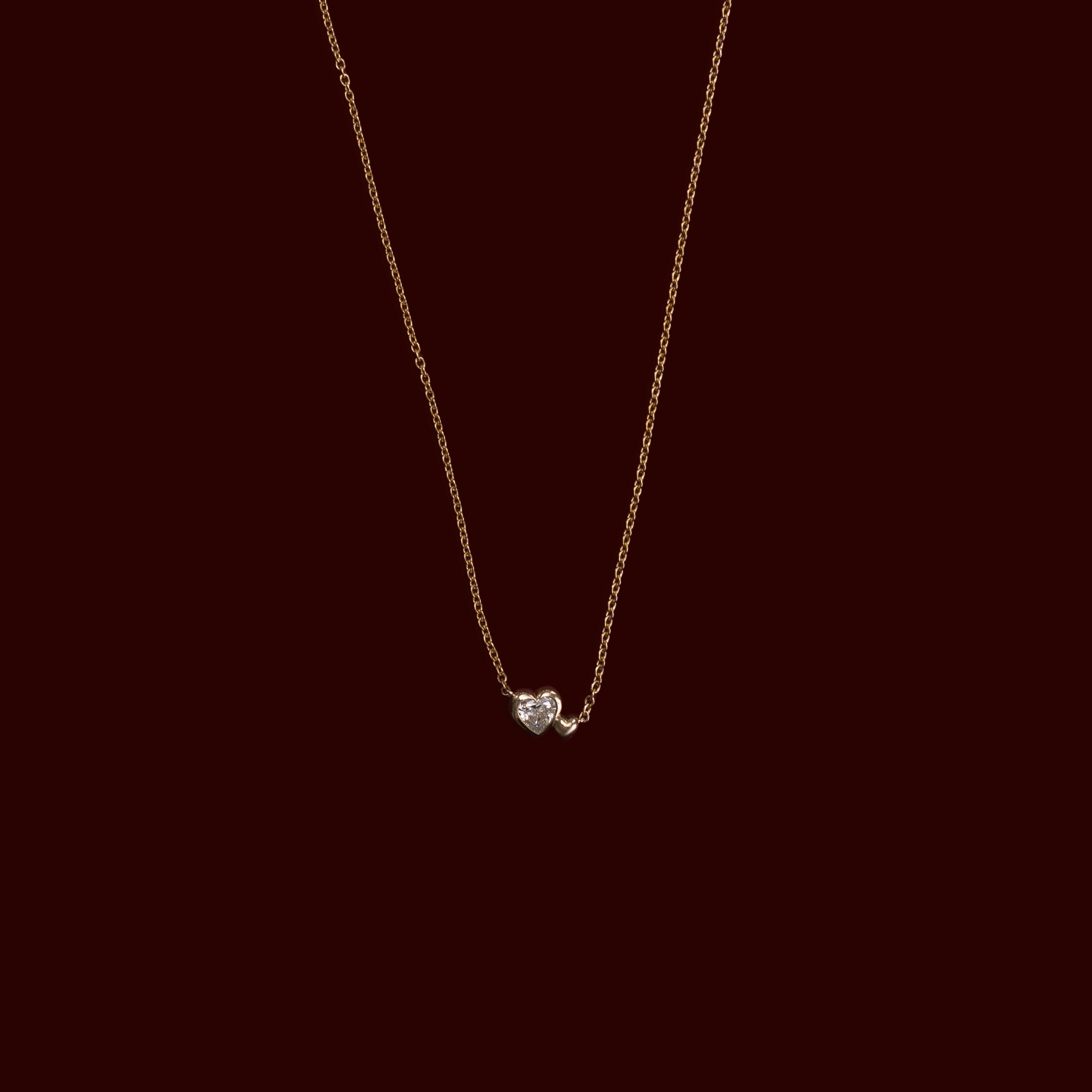 The Arabella Toi et Moi Heart Necklace - Image 4
