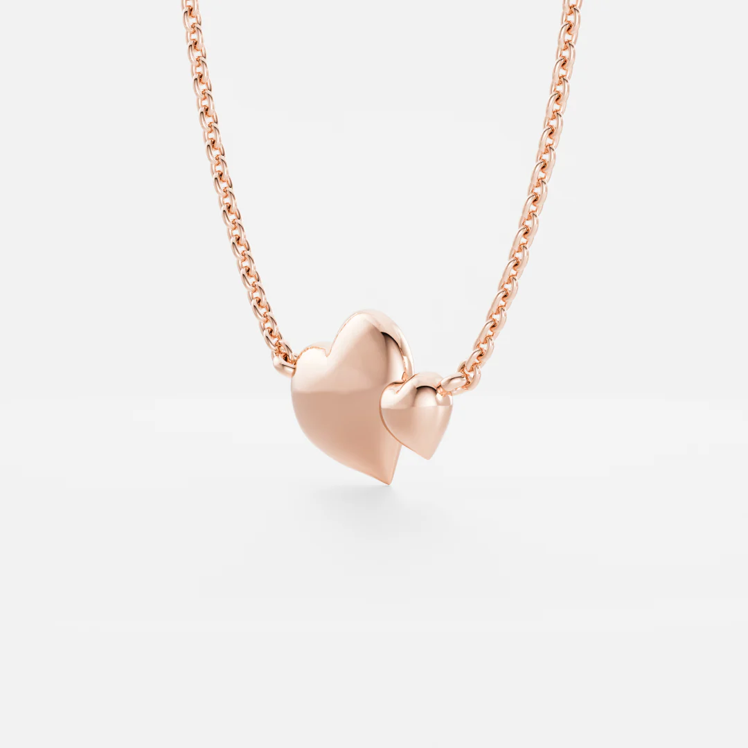 The Arabella Toi et Moi Plain Heart Necklace - Image 10