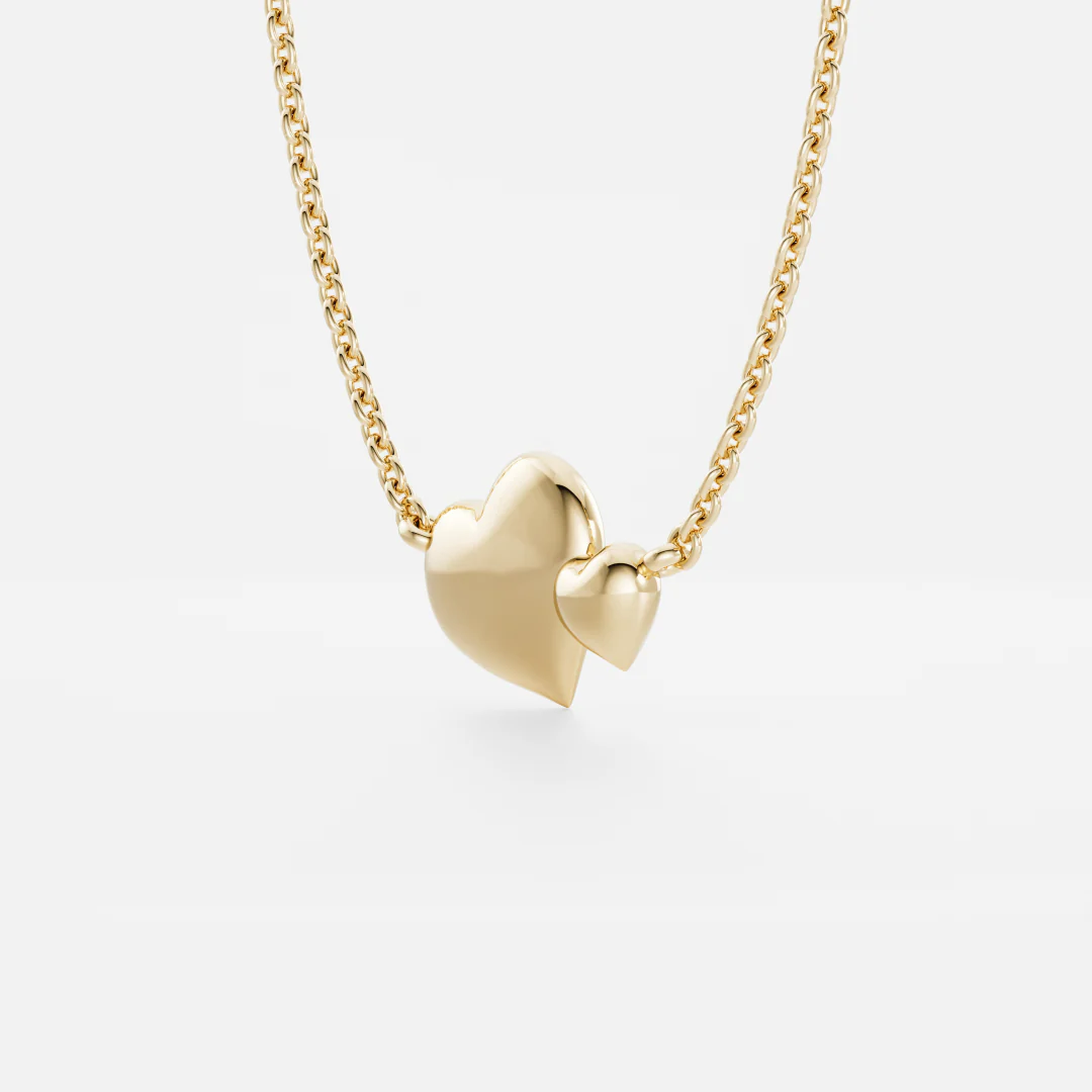 The Arabella Toi et Moi Plain Heart Necklace - Image 8