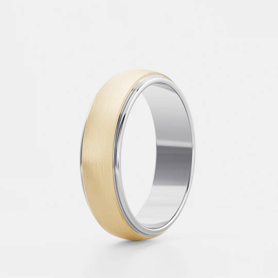 The Argo Ring - Brushed Step Edge Men's Ceremonial Band - Image 11
