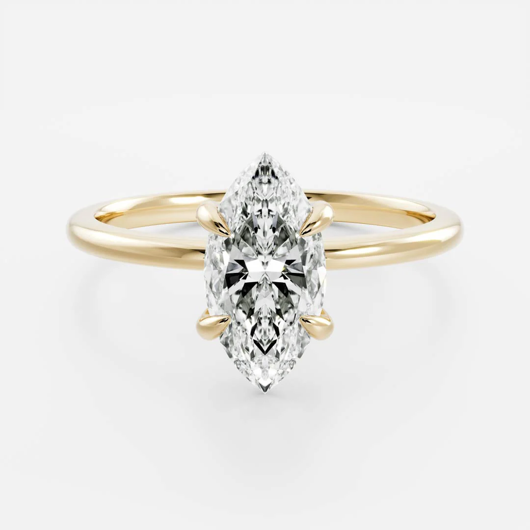 The Arie Ring - 1.58ct Lab Diamond Marquise Solitaire