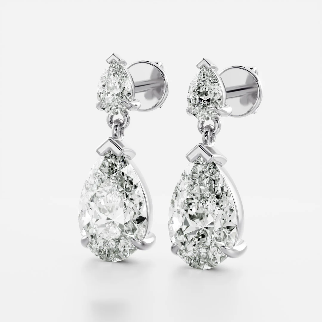 The Arietta Earrings - Pear Double Drop Earrings - Image 10