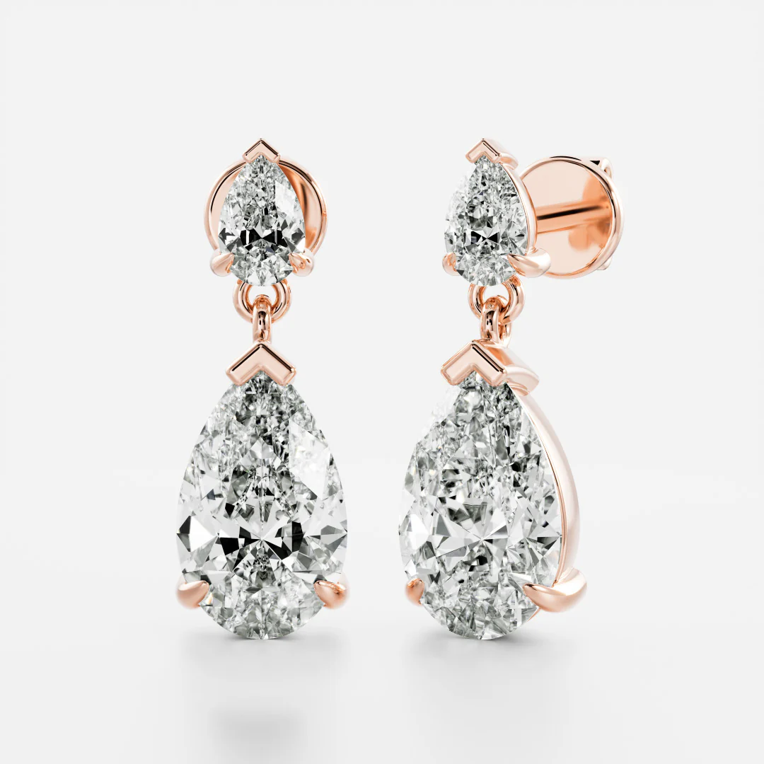 The Arietta Earrings - Pear Double Drop Earrings - Image 8