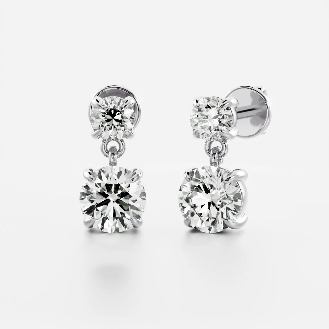 The Arietta Earrings - Round Double Drop Earrings - Image 6