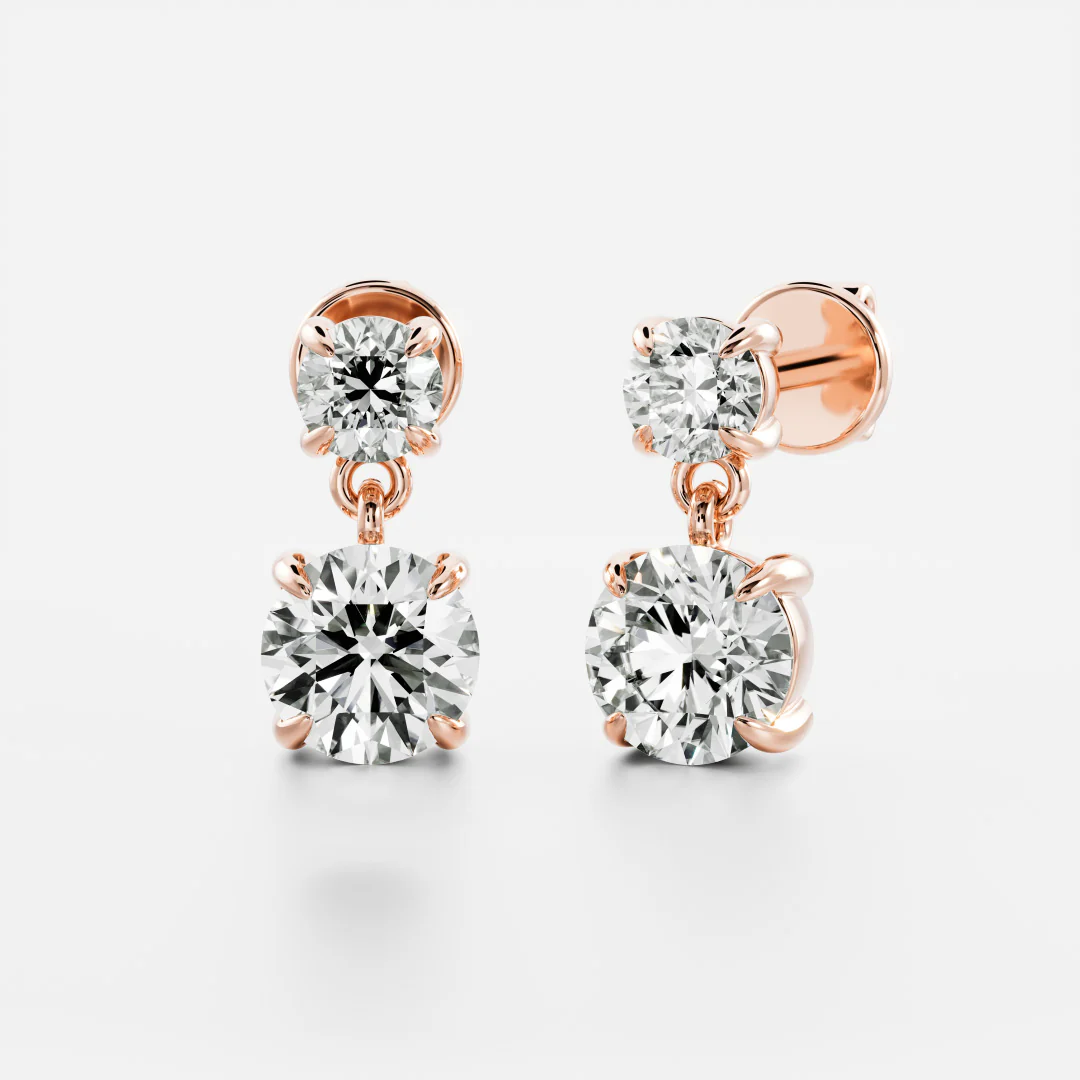 The Arietta Earrings - Round Double Drop Earrings - Image 7
