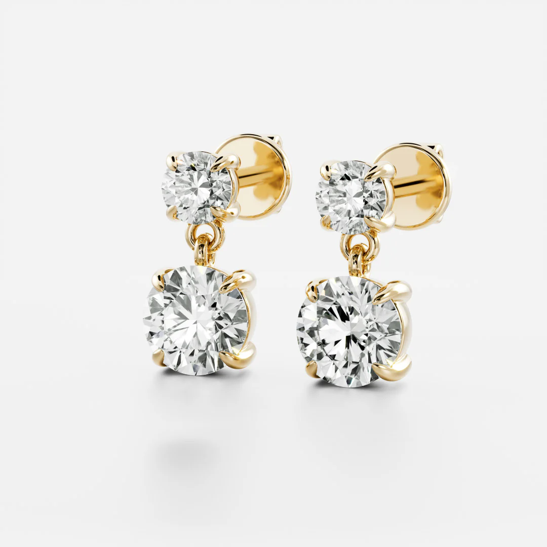 The Arietta Earrings - Round Double Drop Earrings - Image 8