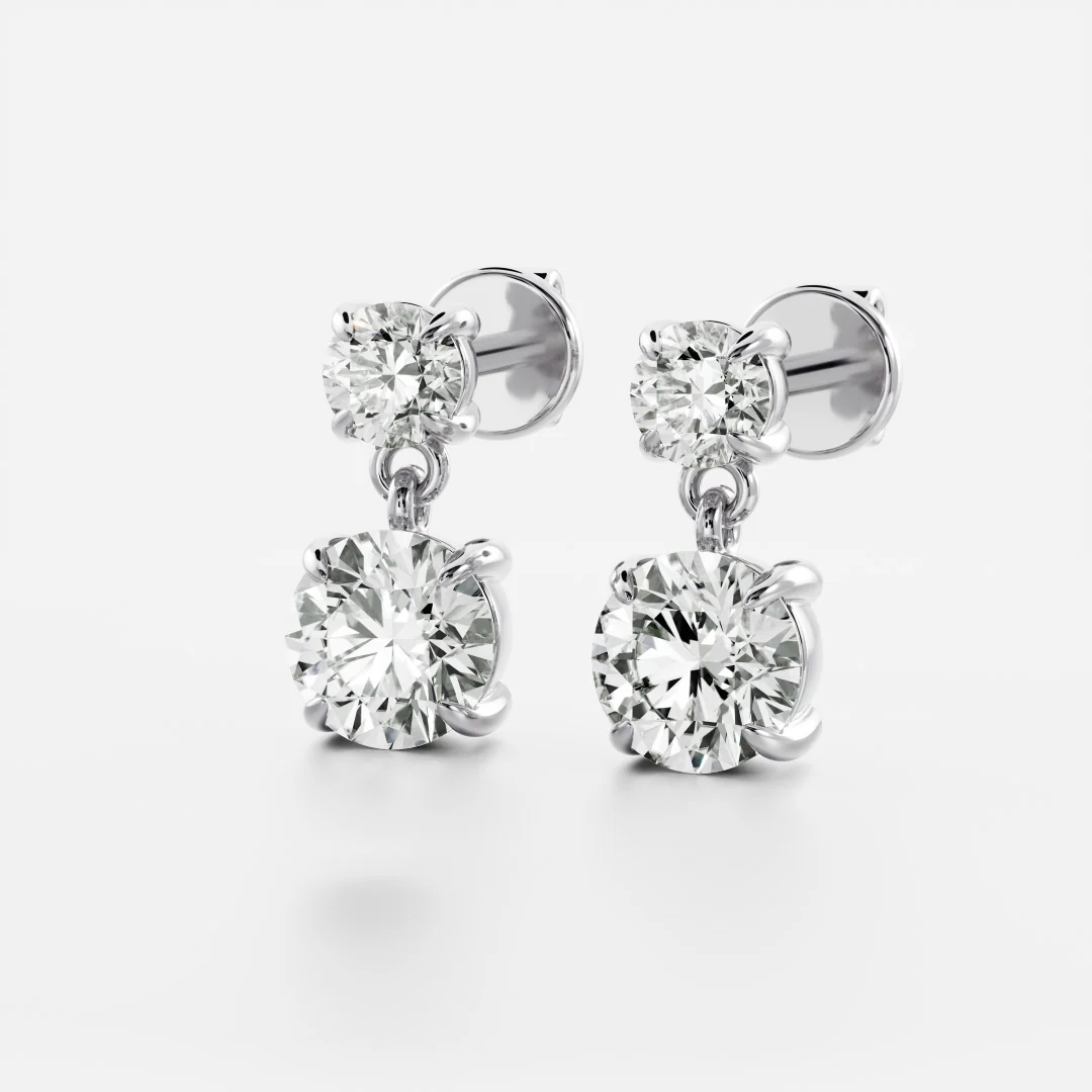 The Arietta Earrings - Round Double Drop Earrings - Image 9