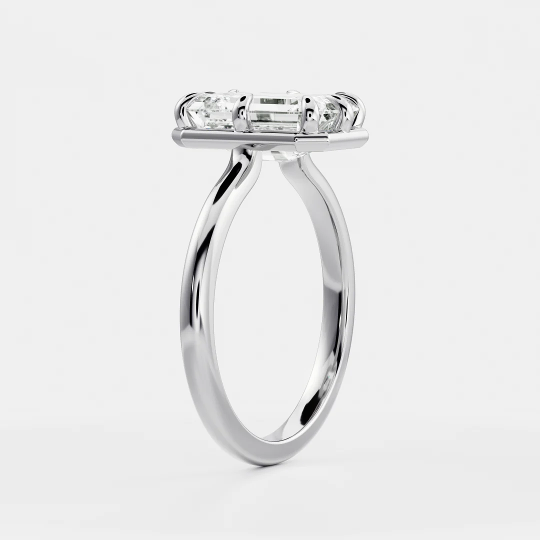 The Audrey Ring - Emerald Georgian Solitaire - Image 30