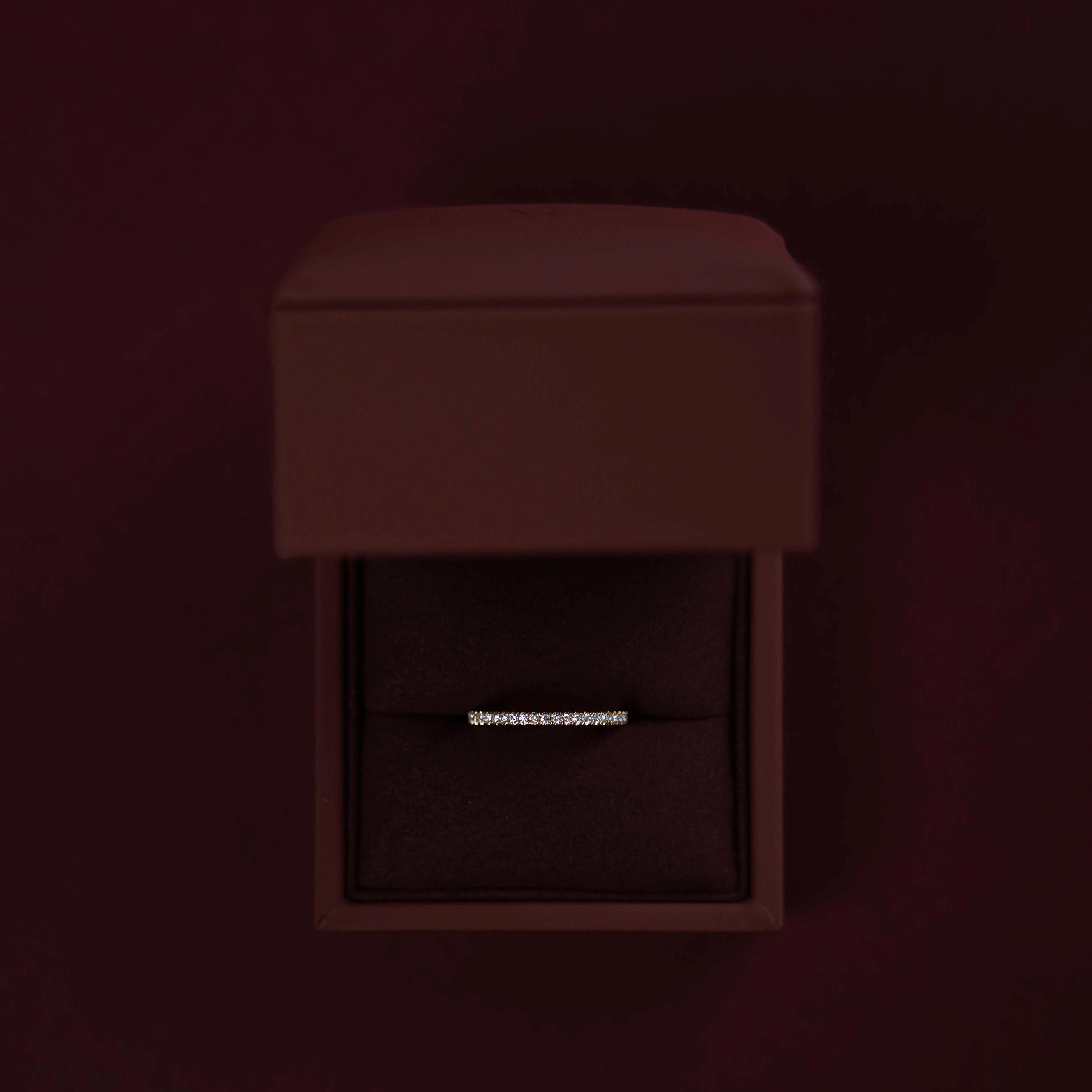 The Ava Ring - Lab Diamond Pavé Wedding Band - Image 3