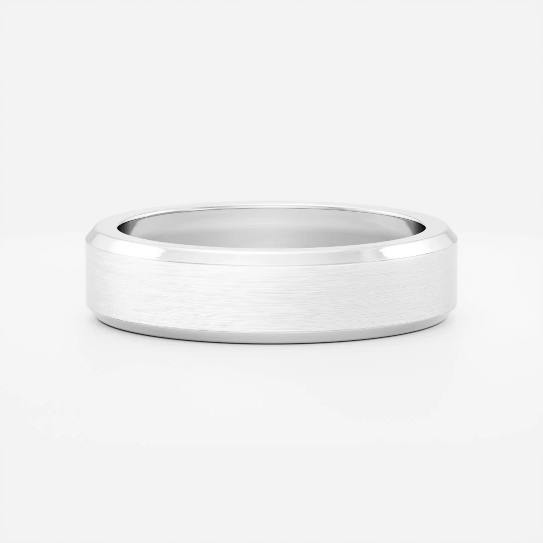 The Calihan Ring - Brushed Chamfered Edge Men's Ceremonial Band - Image 3