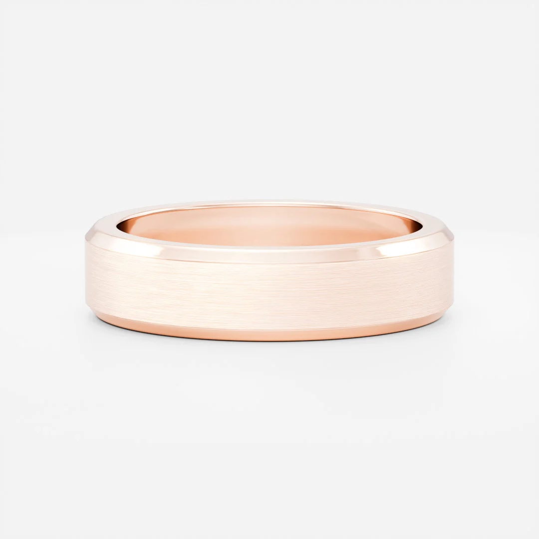 The Calihan Ring - Brushed Chamfered Edge Men's Ceremonial Band - Image 4