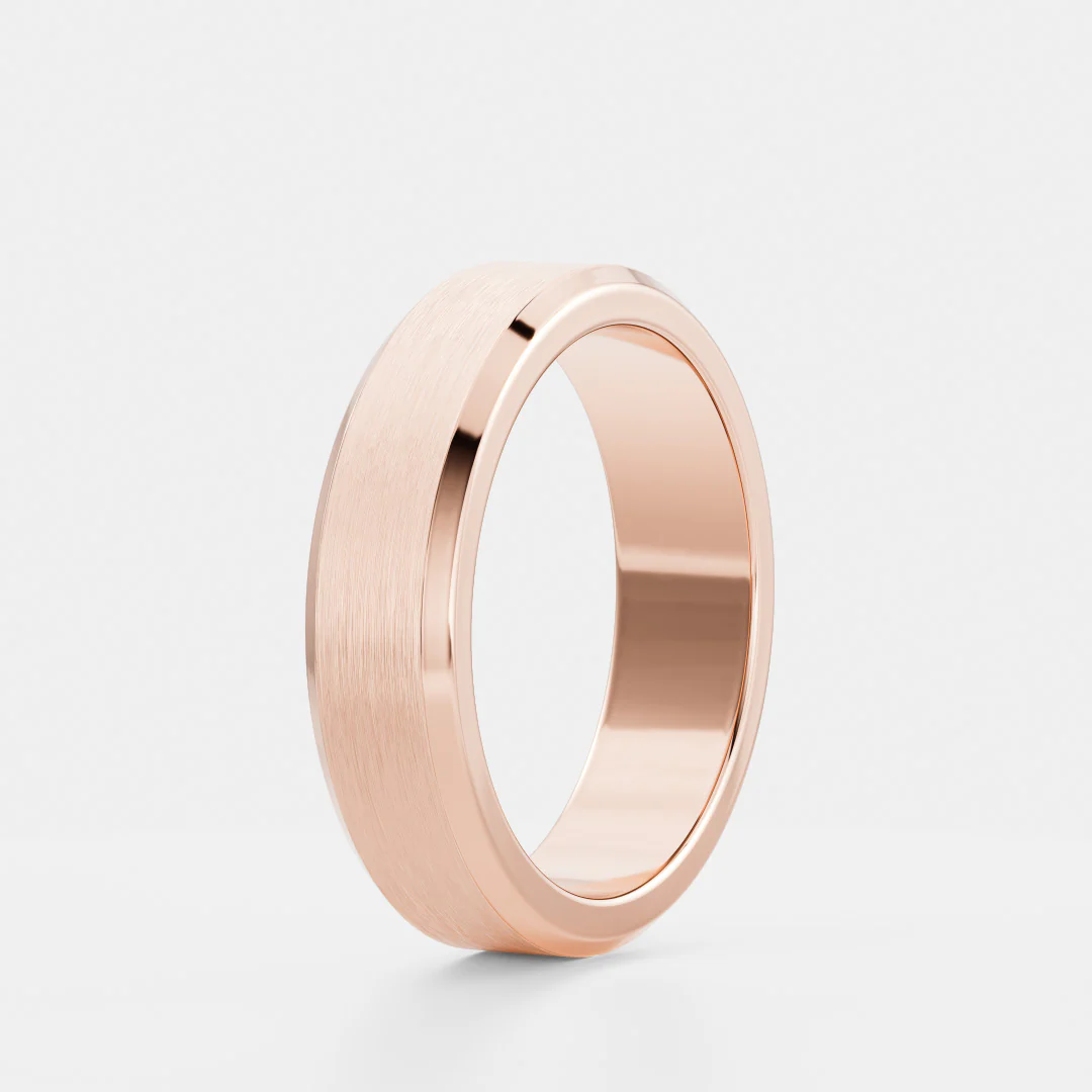 The Calihan Ring - Brushed Chamfered Edge Men's Ceremonial Band - Image 7