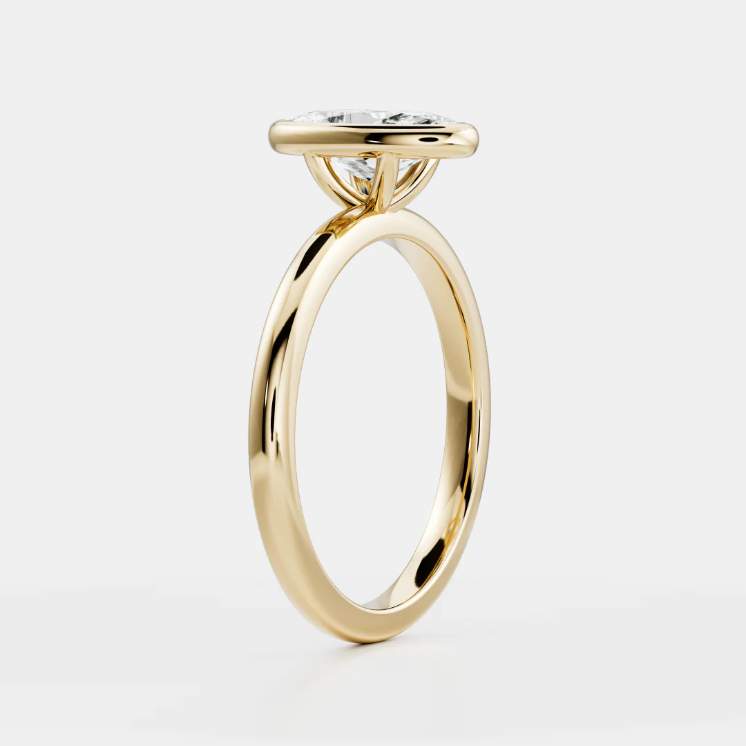 The Cara Ring - Moval Bezel Solitaire - Image 6