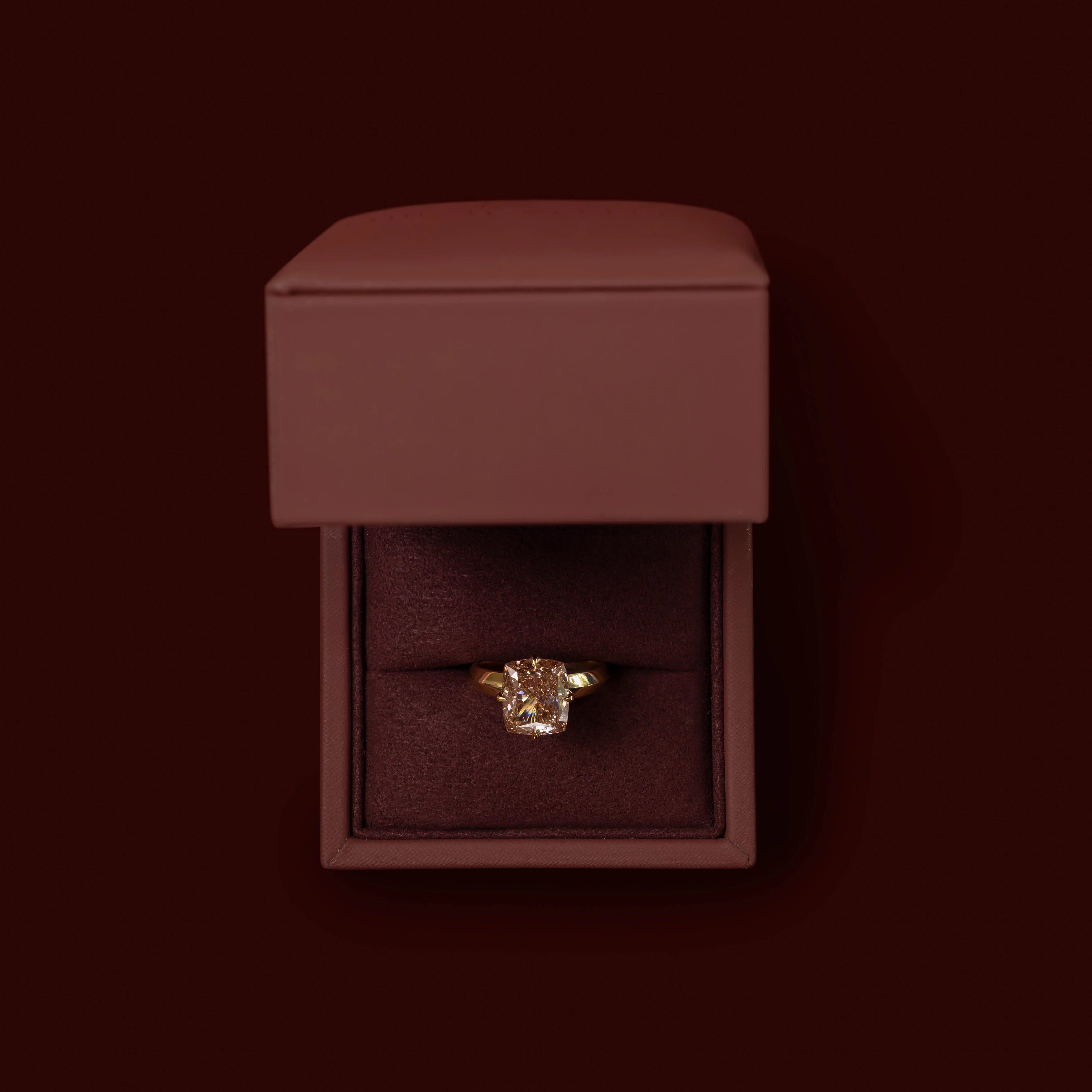 The Elara Ring - 5.00ct Knife Edge Cushion Solitaire - Image 4