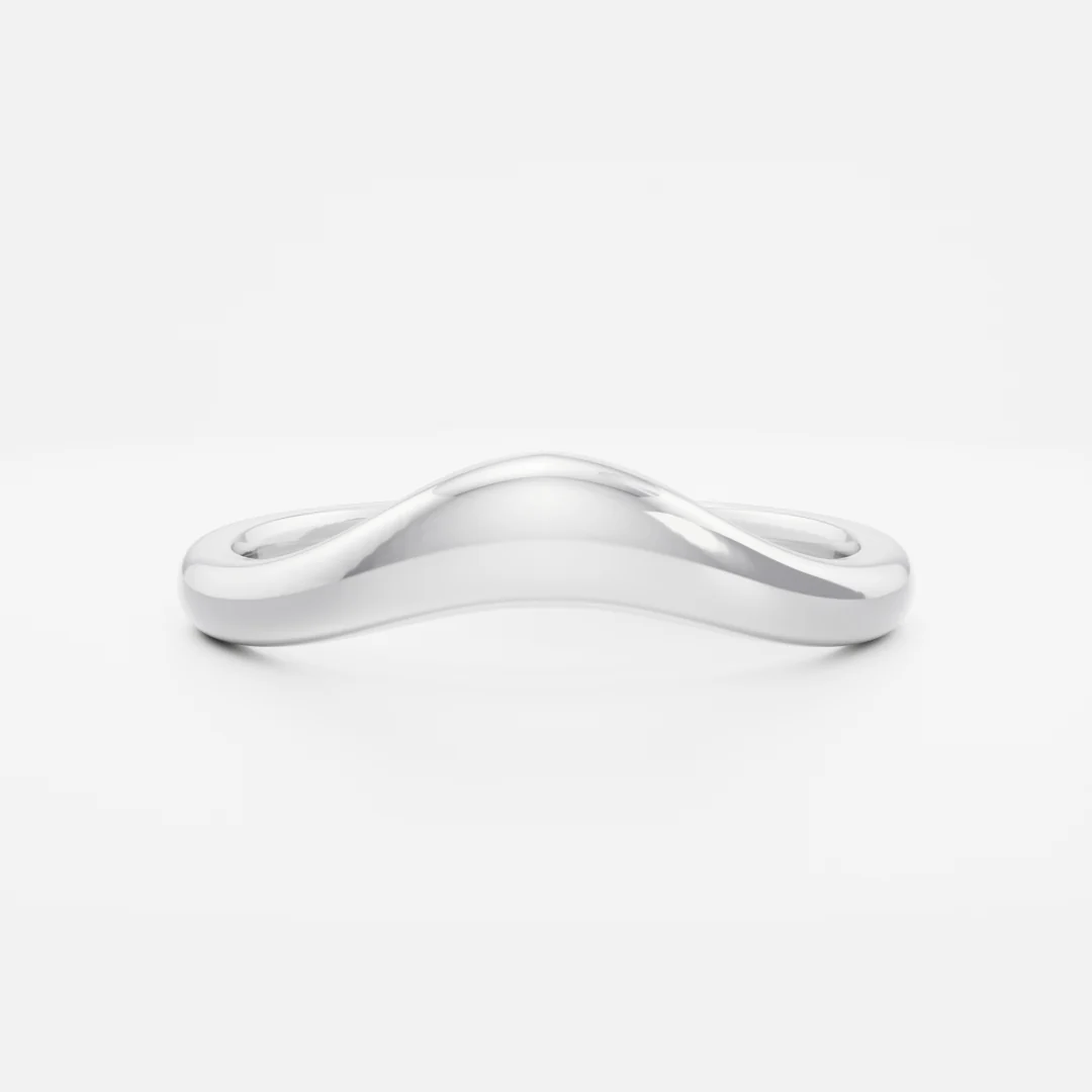The Eve Ring - Curved Wedding Ring - Image 4