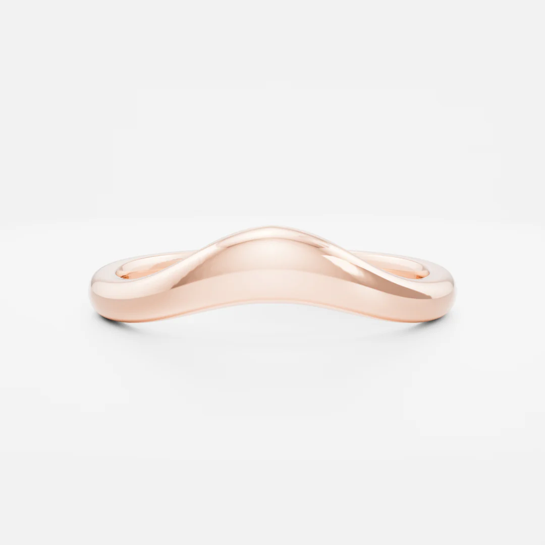 The Eve Ring - Curved Wedding Ring - Image 5