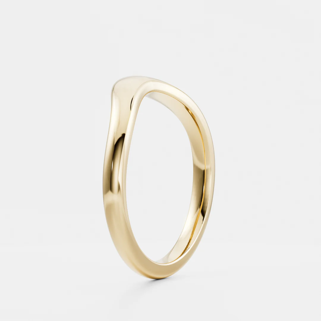 The Eve Ring - Curved Wedding Ring - Image 6