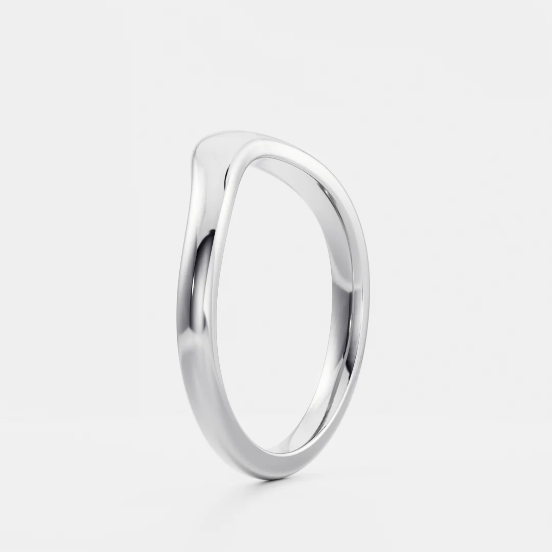The Eve Ring - Curved Wedding Ring - Image 7