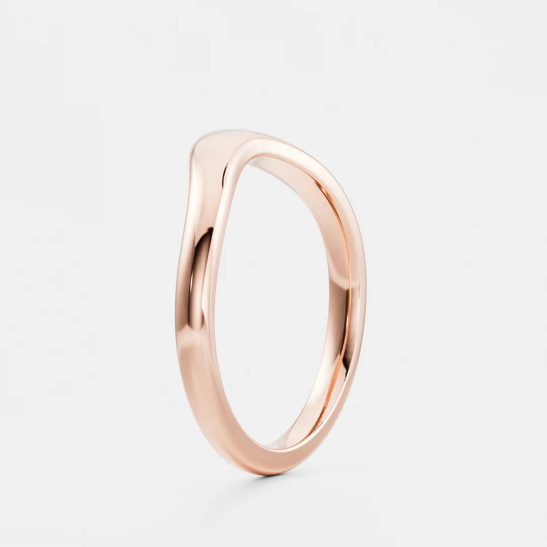 The Eve Ring - Curved Wedding Ring - Image 8