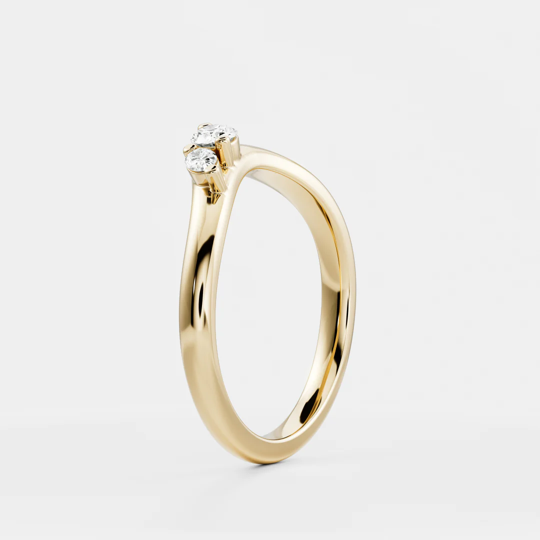 The Eve Ring - Curved Oval Wedding Ring - Image 7