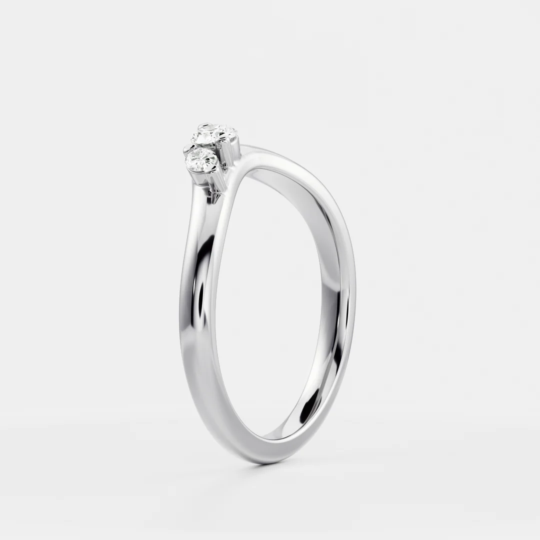 The Eve Ring - Curved Oval Wedding Ring - Image 8
