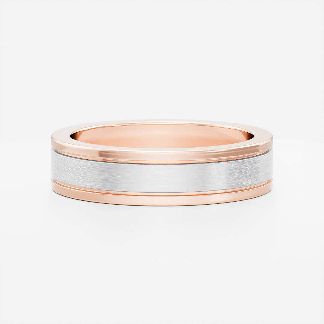 The Hugo Ring - Brushed Dual Grooved Men's Ceremonial Band - Image 8