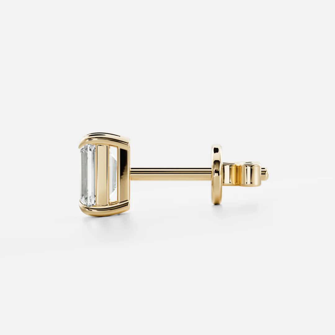 The Iris Earrings - Emerald Studs - Image 5