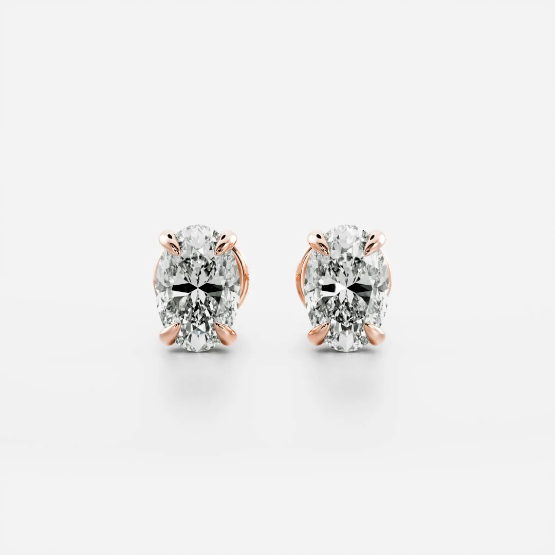 The Iris Earrings - Oval Studs - Image 3