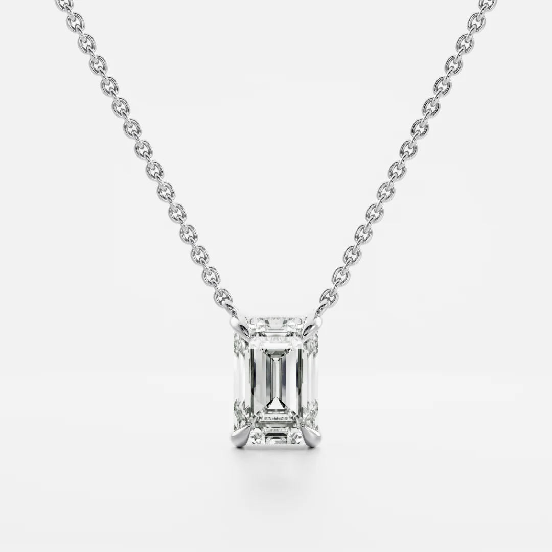 The Iris Necklace - Emerald Pendant - Image 3