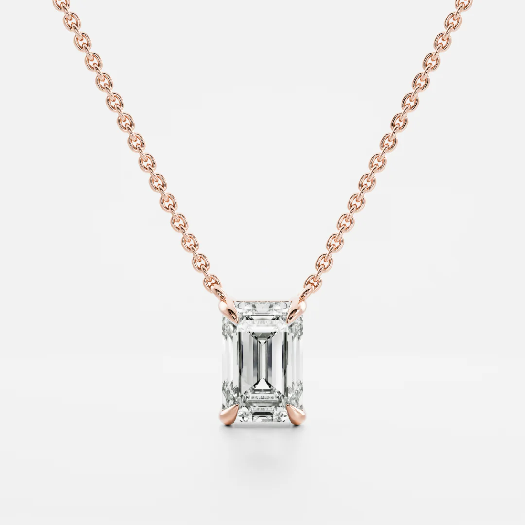 The Iris Necklace - Emerald Pendant - Image 4