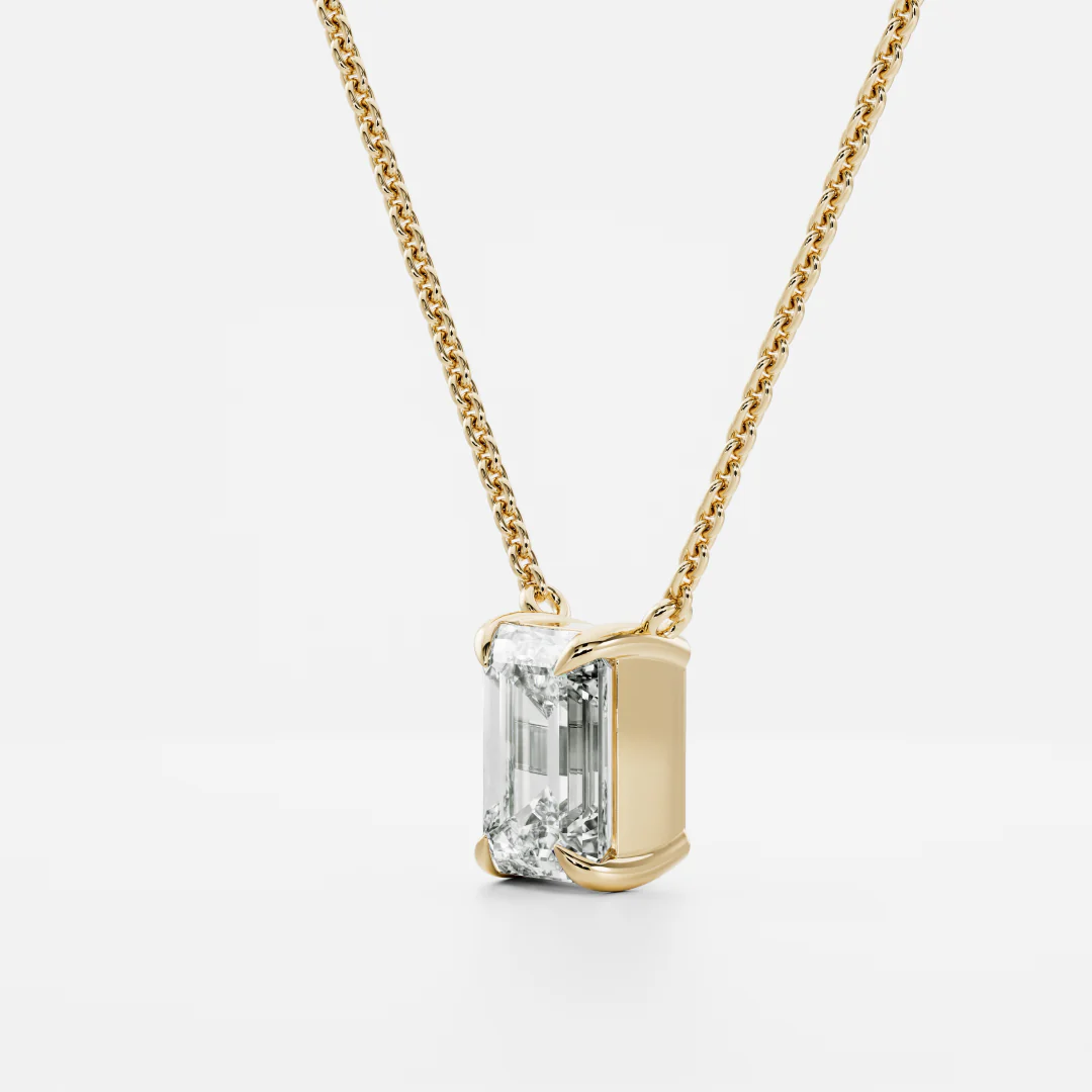The Iris Necklace - Emerald Pendant - Image 5