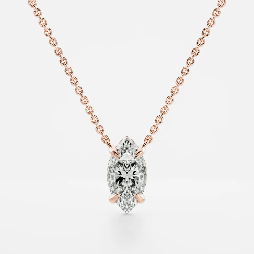 The Iris Necklace - Marquise Pendant - Image 3