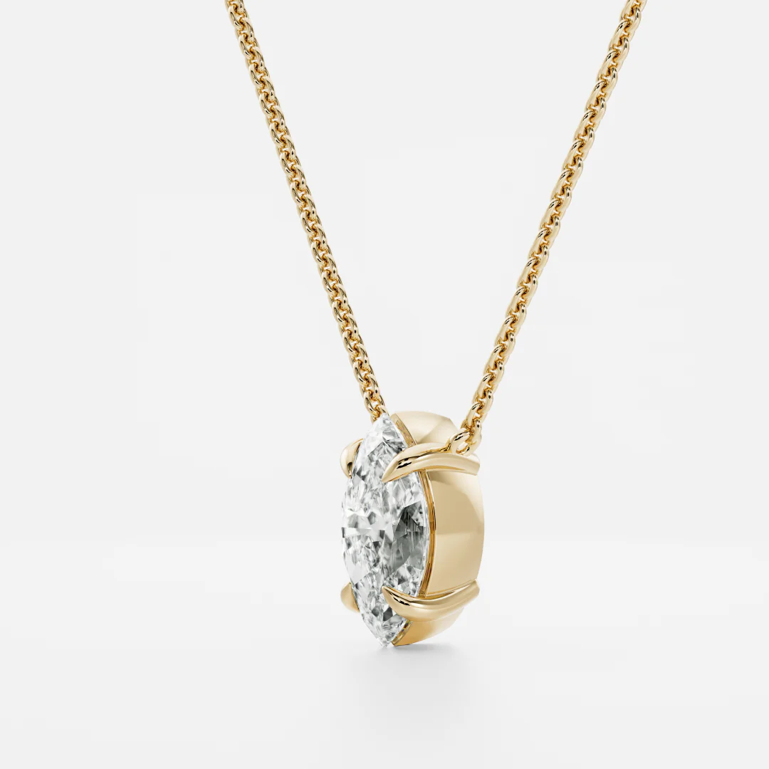 The Iris Necklace - Marquise Pendant - Image 4