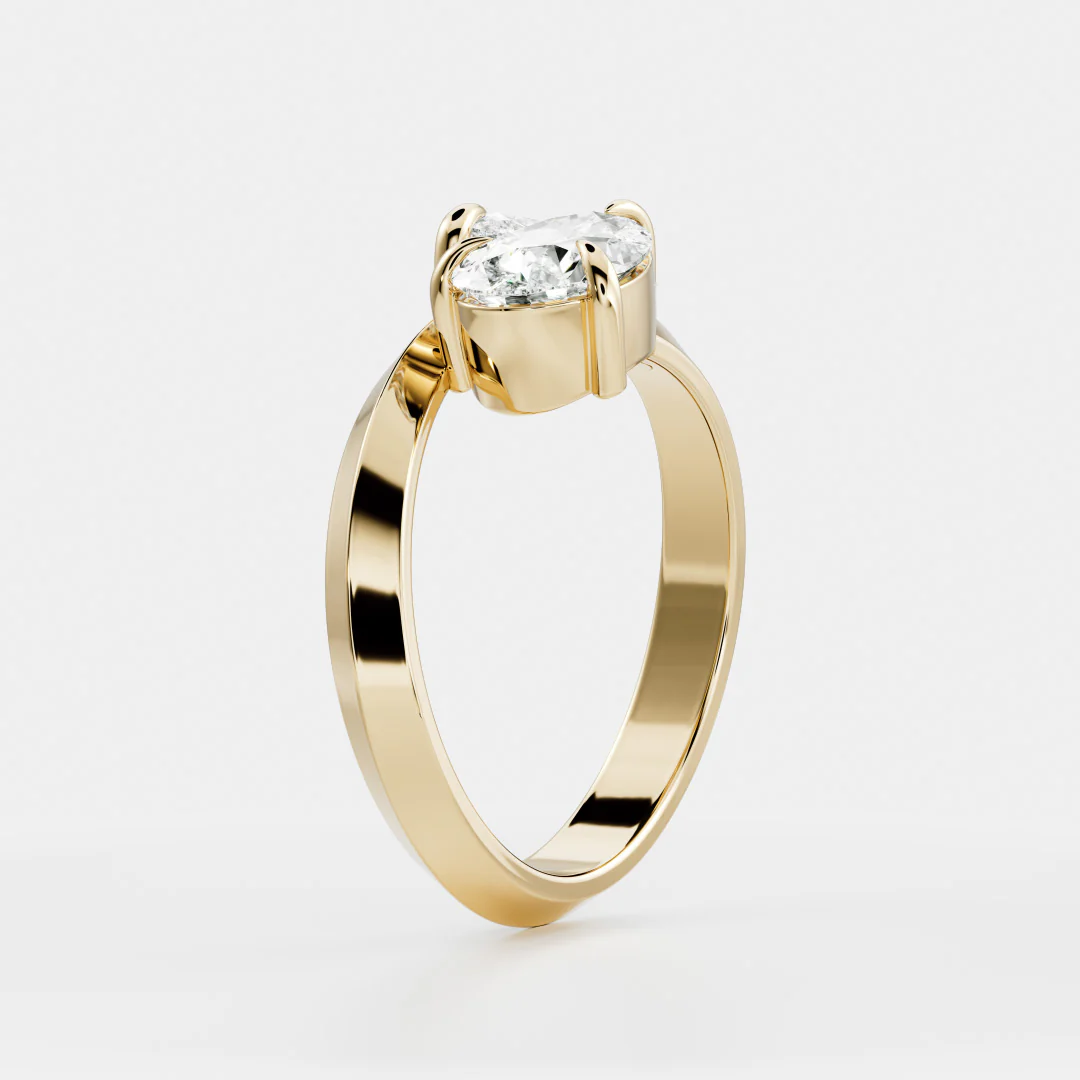 The Isabeau Ring - Twisted Knife Edge Pear Toi et Moi - Image 10