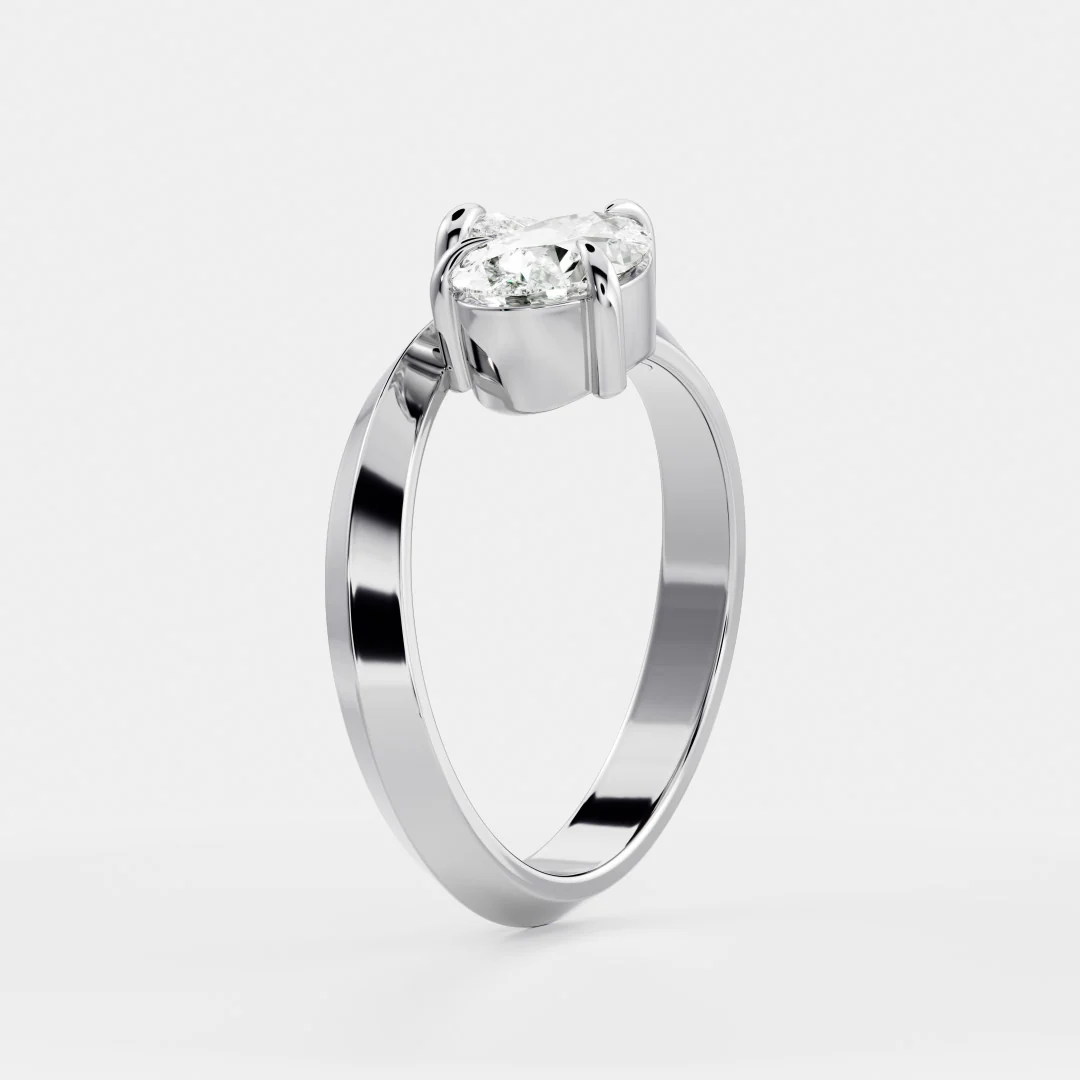 The Isabeau Ring - Twisted Knife Edge Pear Toi et Moi - Image 11