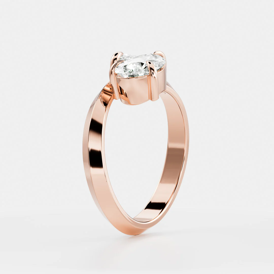 The Isabeau Ring - Twisted Knife Edge Pear Toi et Moi - Image 12